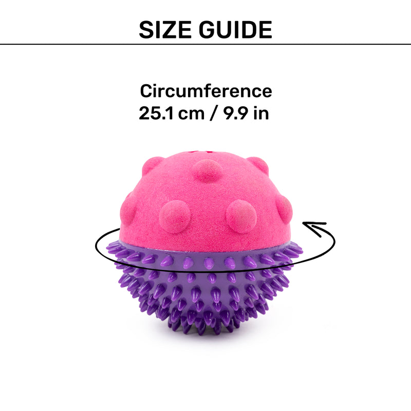 Dash Dog Spikey Snacker Chew Toy For Dog - Purple & Pink - Heads Up For Tails