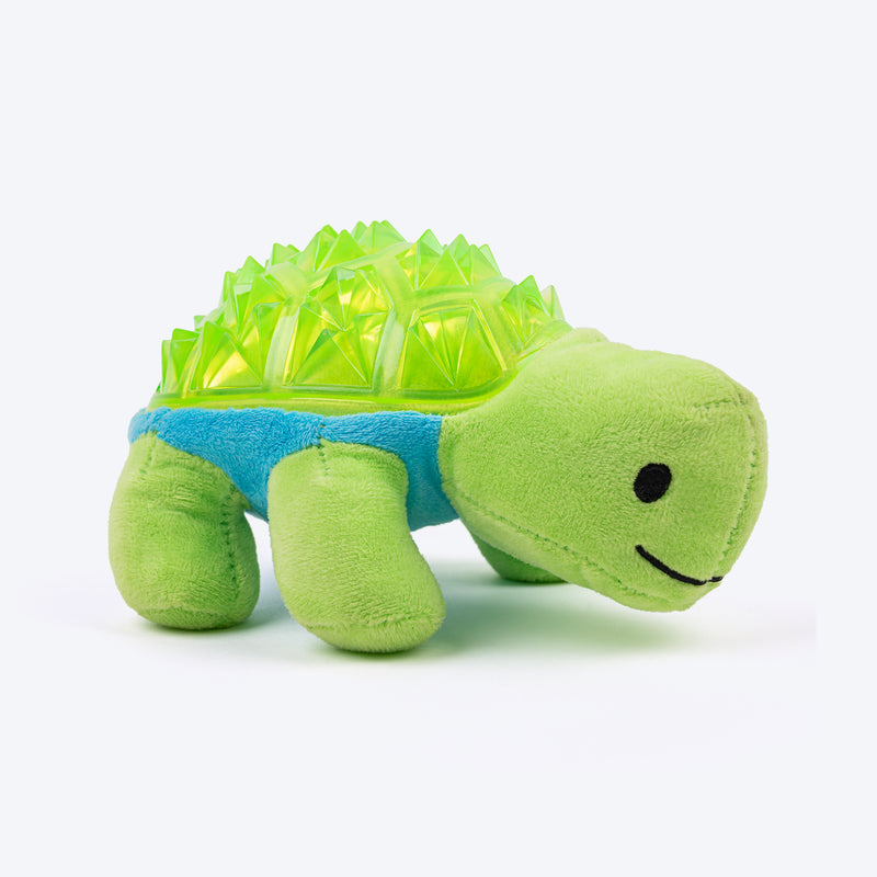 Dash Dog Turtle Tori Chew Toy For Dog - Green - Heads Up For Tails
