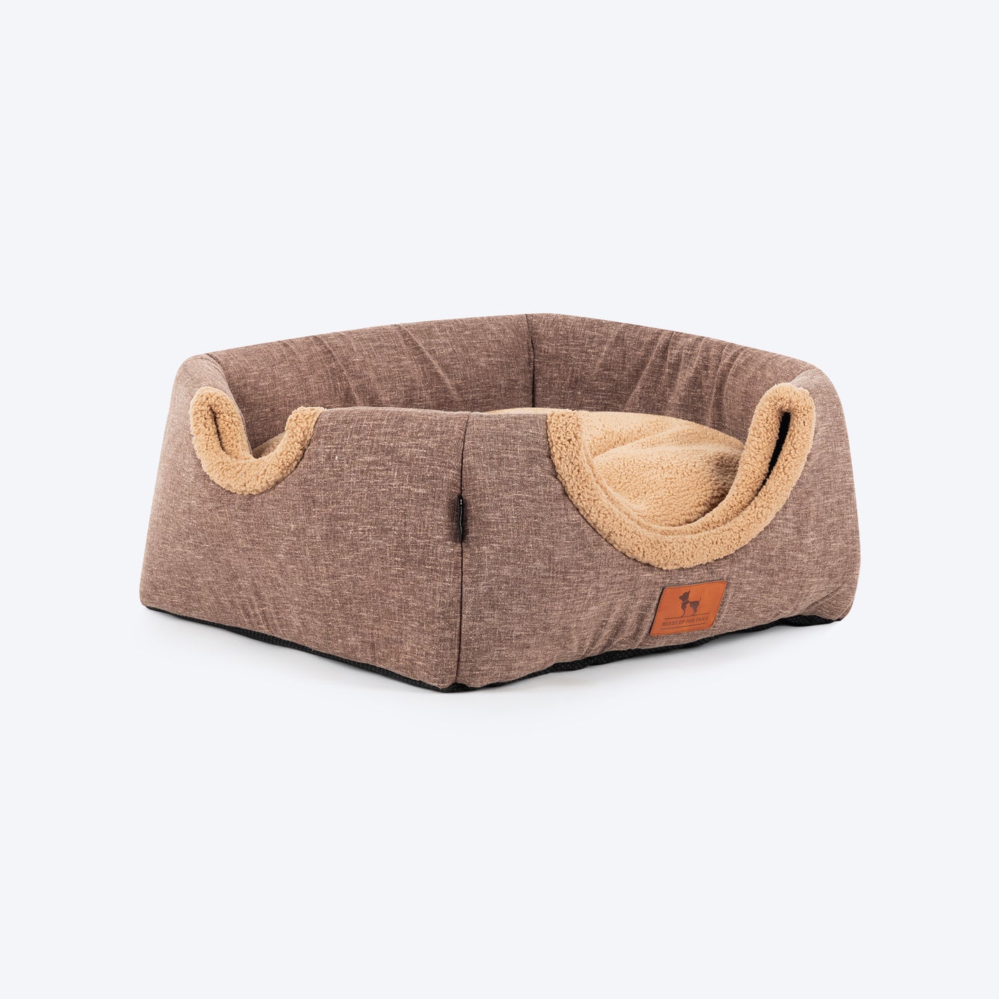 HUFT Furbulous Tent Bed For Cat - Brown & Beige