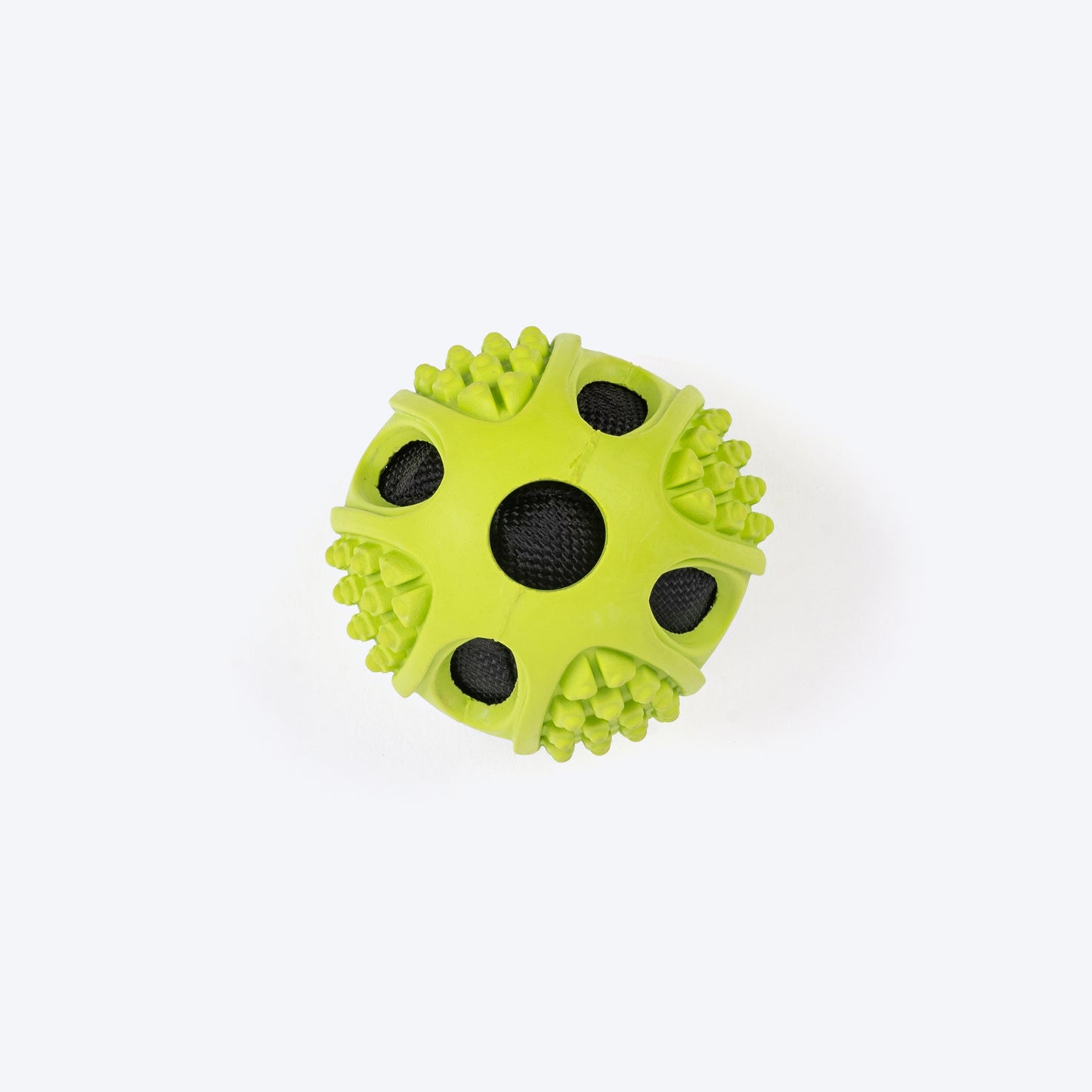 HUFT Crinkly Rubber Ball Chew Toy For Dog - Green