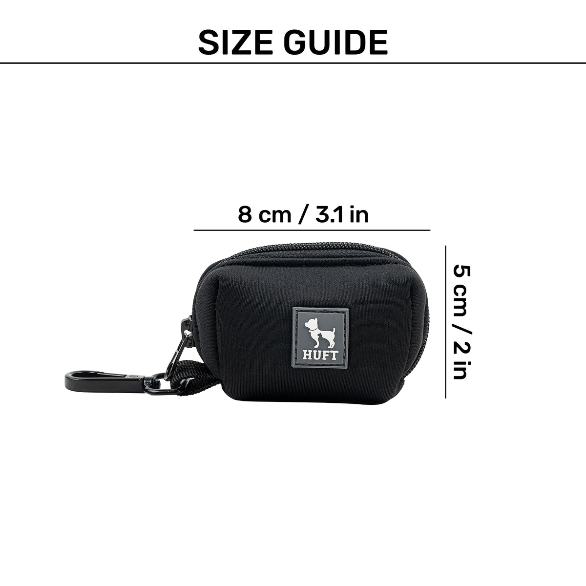 HUFT Waste Bag Dispenser For Dog & Cat - Black - Heads Up For Tails