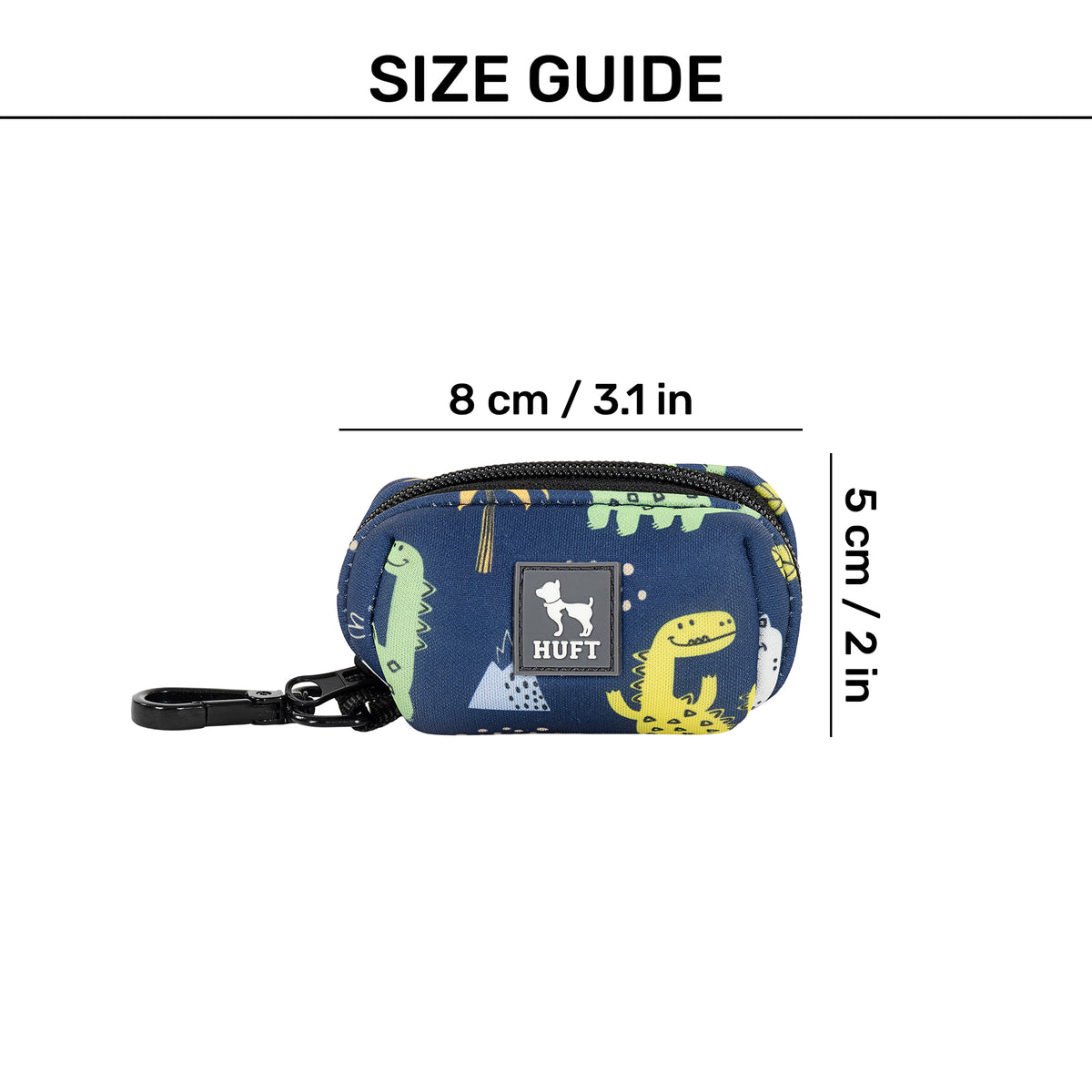 HUFT Dino Land Waste Bag Dispenser For Dog & Cat - Blue - Heads Up For Tails