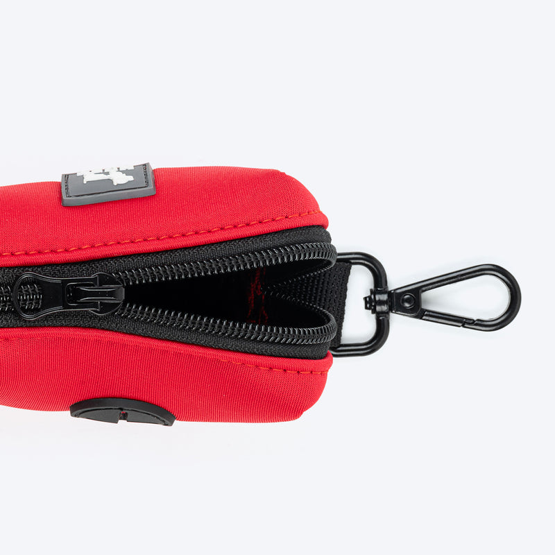 HUFT Waste Bag Dispenser For Dog & Cat - Red - Heads Up For Tails