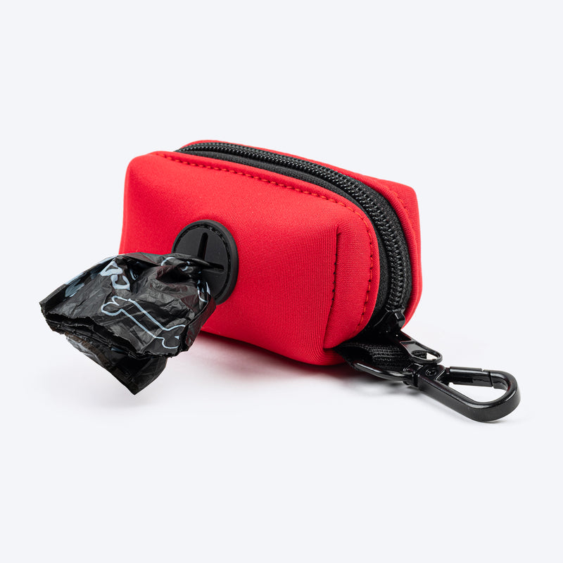 HUFT Waste Bag Dispenser For Dog & Cat - Red - Heads Up For Tails