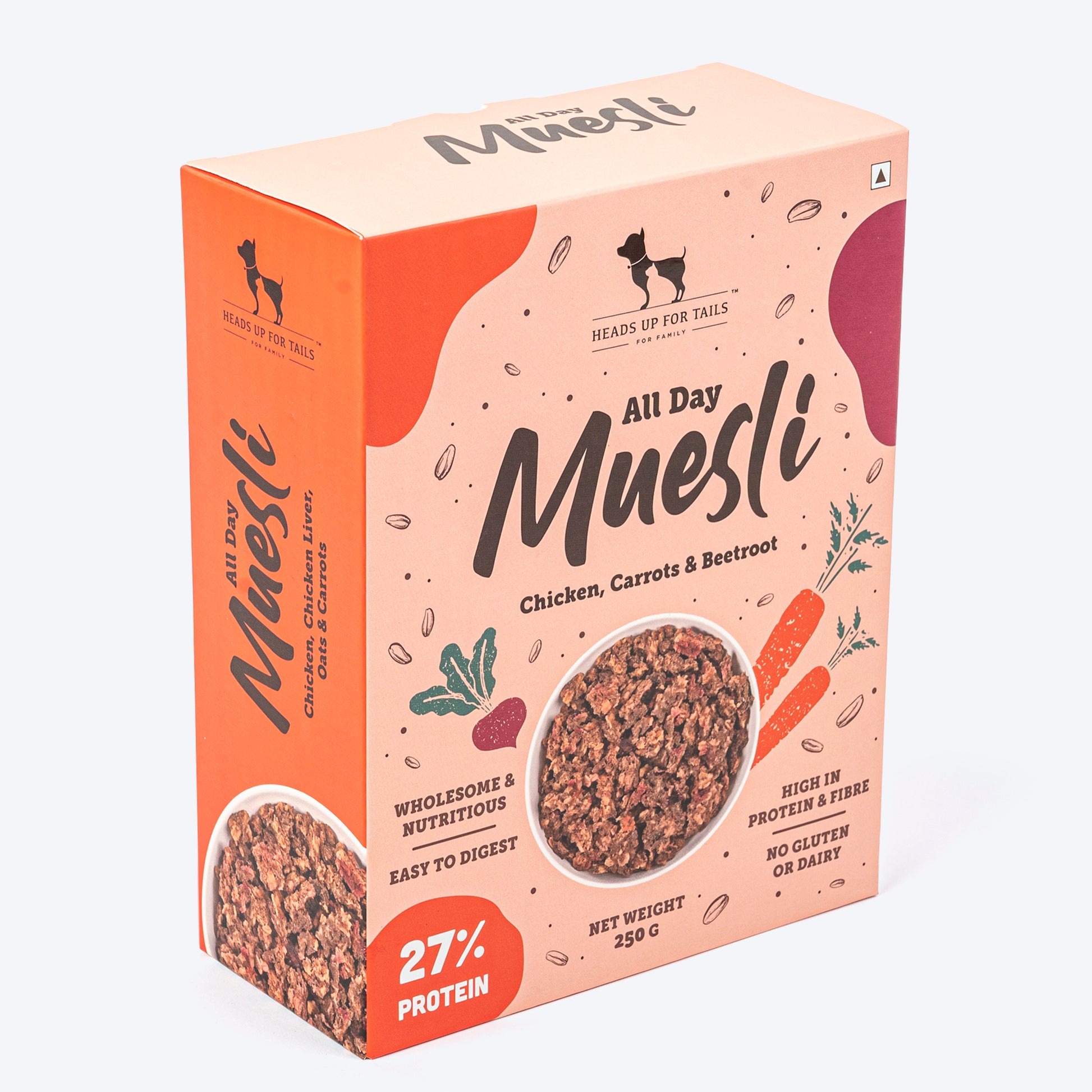 HUFT All Day Muesli with Chicken, Carrots and Beetroot Doggie Treats - 250 g - Heads Up For Tails