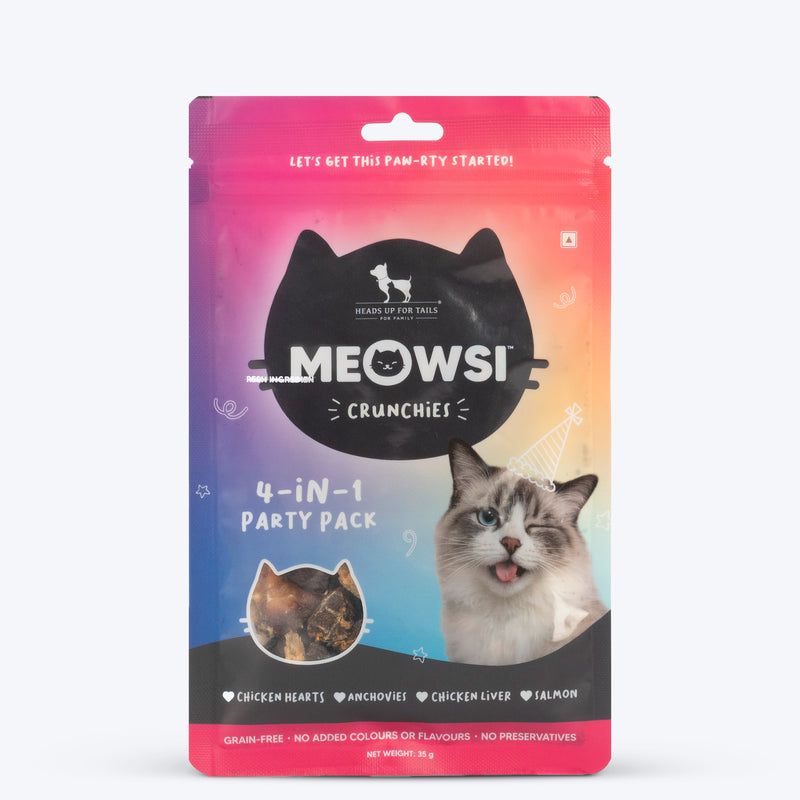 Meowsi Crunchies 4-in-1 Party Pack - Assorted Cat Treat - 35 g