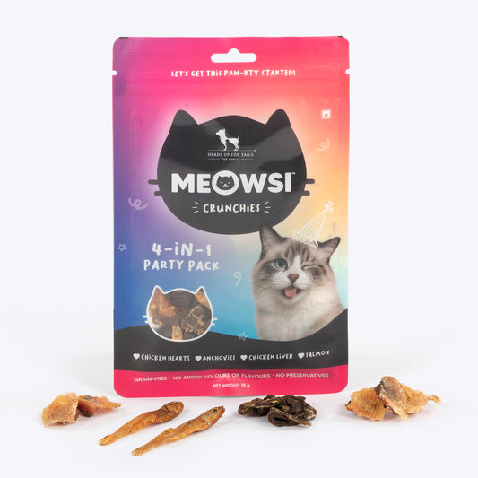 Meowsi Crunchies 4-in-1 Party Pack - Assorted Cat Treat - 35 g