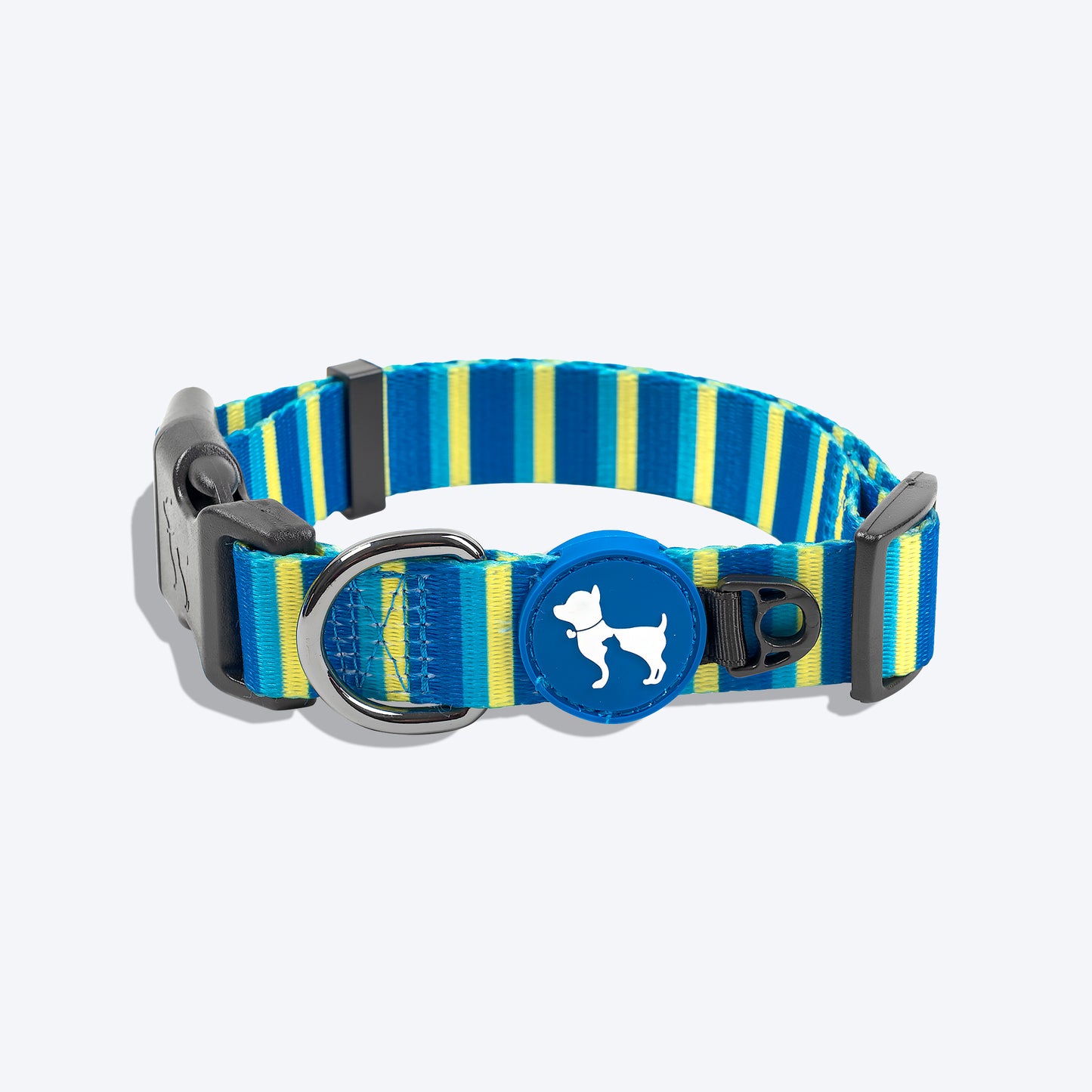HUFT Blazing Blue Printed Dog Collar - Heads Up For Tails