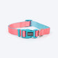 HUFT Dichromatic Collar For Dog - Pink & Turquoise