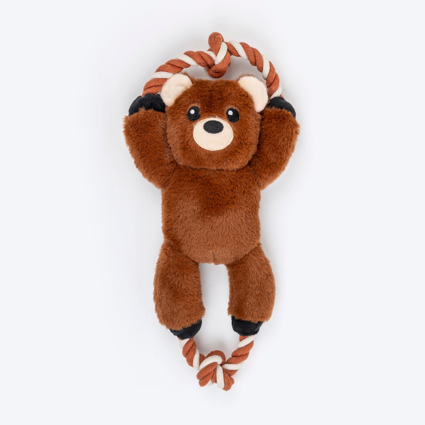Dash Dog Tug-a-Bear Squeaky Plush Toy For Dog - Brown - Heads Up For Tails