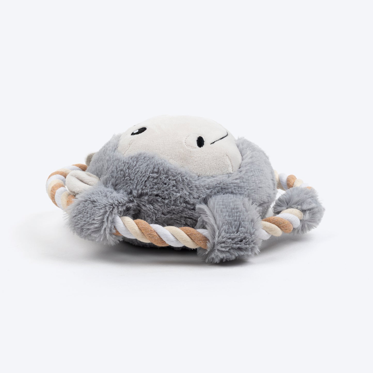 Dash Dog Happy Hippo Squeaky Plush Toy For Dog - Grey - Heads Up For Tails