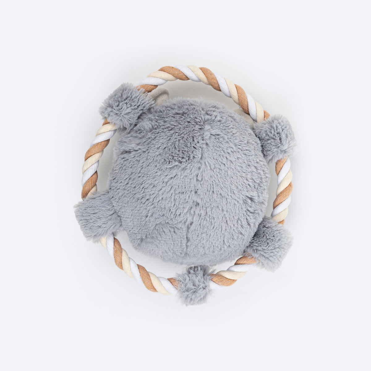 Dash Dog Happy Hippo Squeaky Plush Toy For Dog - Grey - Heads Up For Tails