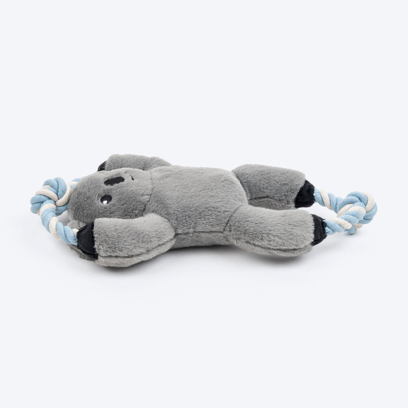 Dash Dog Kuddly Koala Squeaky Plush Toy For Dog - Grey - Heads Up For Tails