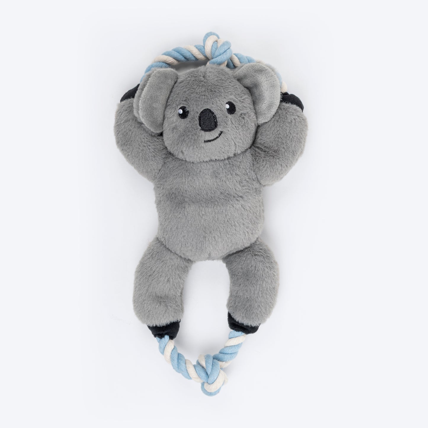 Dash Dog Kuddly Koala Squeaky Plush Toy For Dog - Grey - Heads Up For Tails