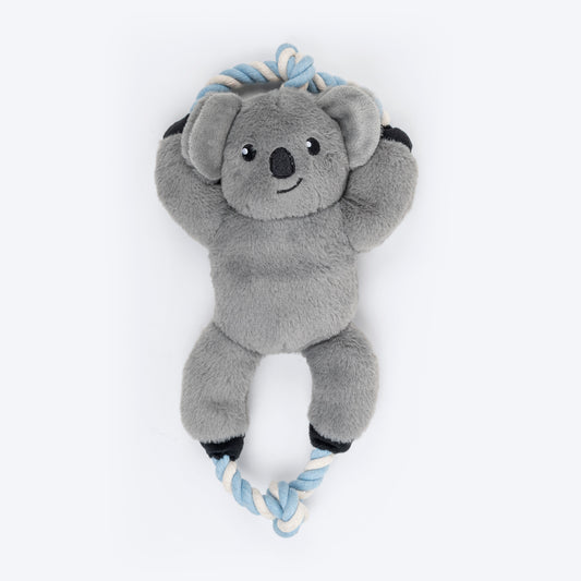 Dash Dog Kuddly Koala Squeaky Plush Toy For Dog - Grey - Heads Up For Tails