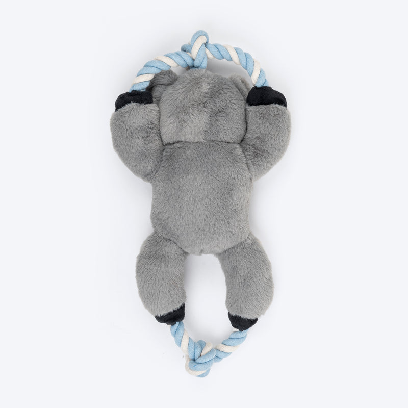 Dash Dog Kuddly Koala Squeaky Plush Toy For Dog - Grey - Heads Up For Tails
