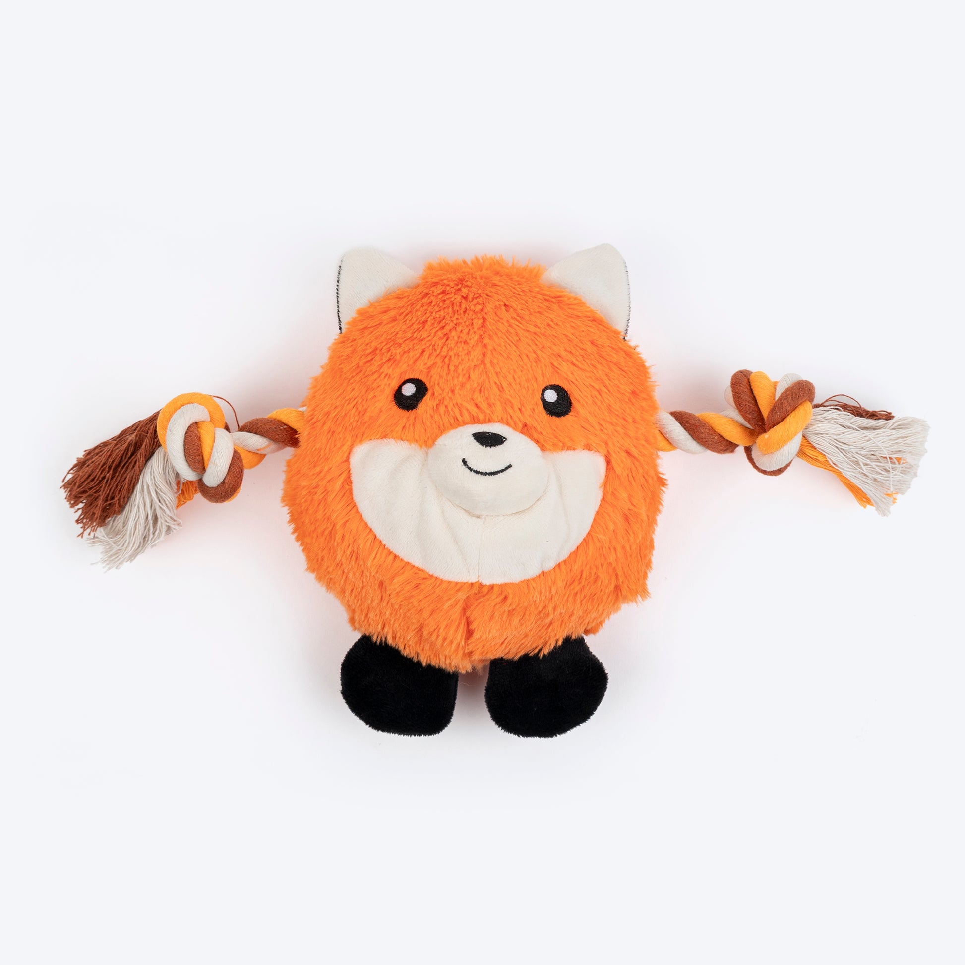 Dash Dog Clever Fox Squeaky Plush Toy For Dog - Orange - Heads Up For Tails