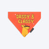 HUFT Sassy & Classy Bandana For Dog - Orange - Heads Up For Tails