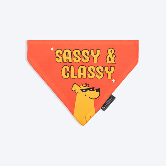 HUFT Sassy & Classy Bandana For Dog - Orange