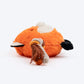 Dash Dog Clever Fox Squeaky Plush Toy For Dog - Orange - Heads Up For Tails