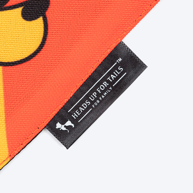 HUFT Sassy & Classy Bandana For Dog - Orange - Heads Up For Tails