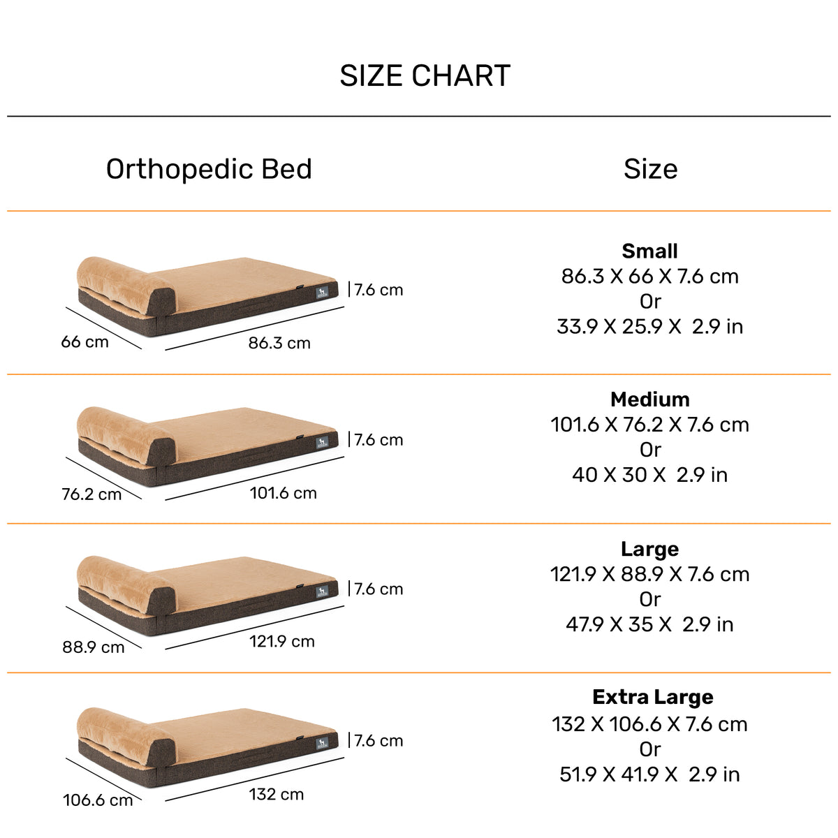 HUFT Furry Orthopedic Dog Bed - Brown (Made To Order) - Heads Up For Tails