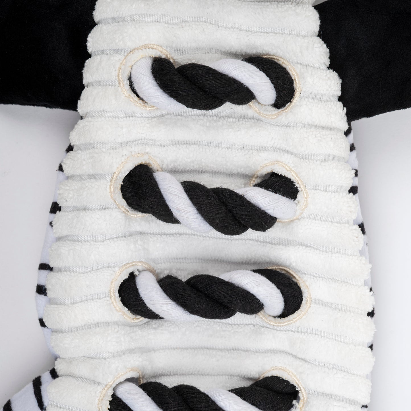 Dash Dog Zippy The Zebra Squeaky Plush Toy For Dog - Black & White - Heads Up For Tails