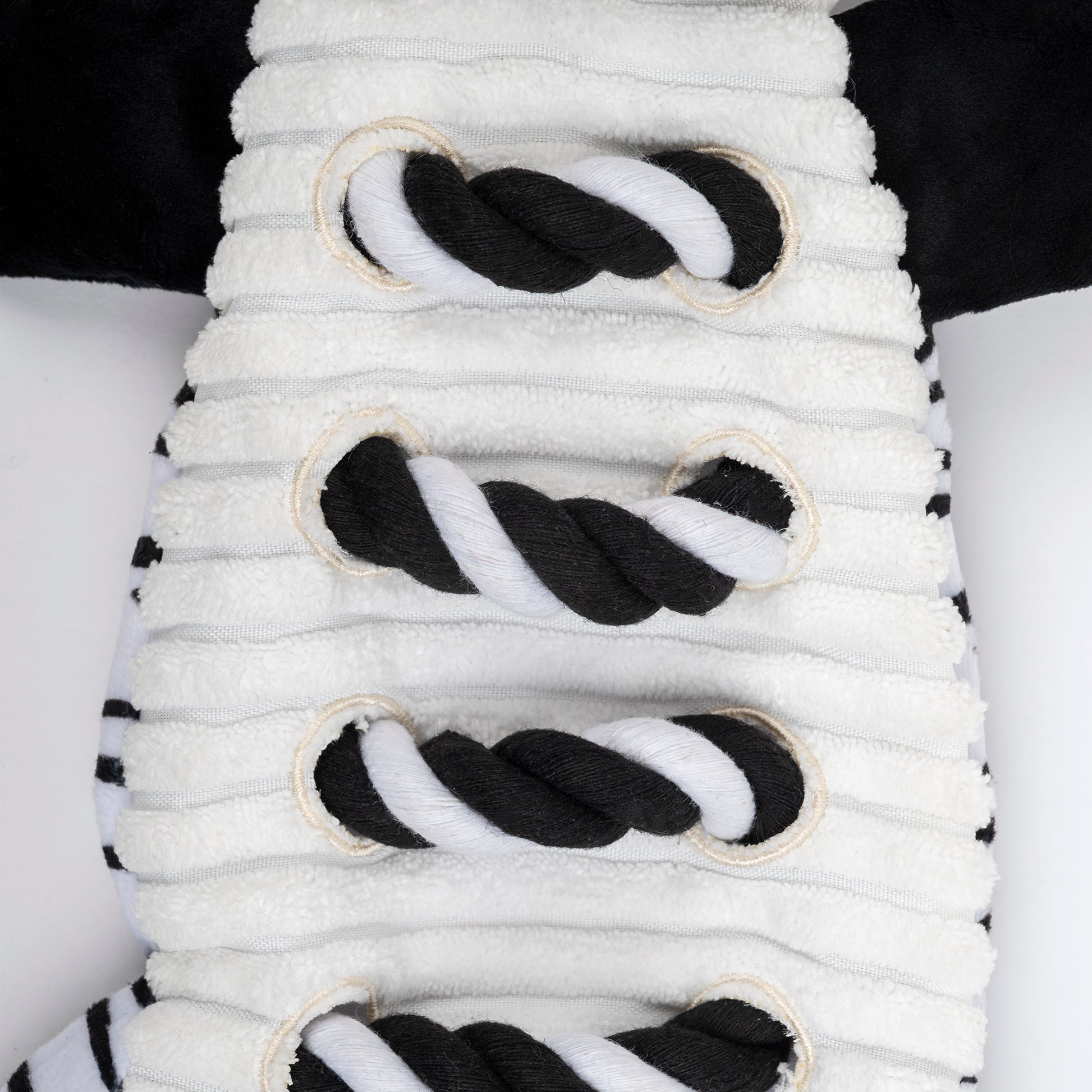 Dash Dog Zippy The Zebra Squeaky Plush Toy For Dog - Black & White - Heads Up For Tails