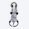Dash Dog Zippy The Zebra Squeaky Plush Toy For Dog - Black & White - Heads Up For Tails