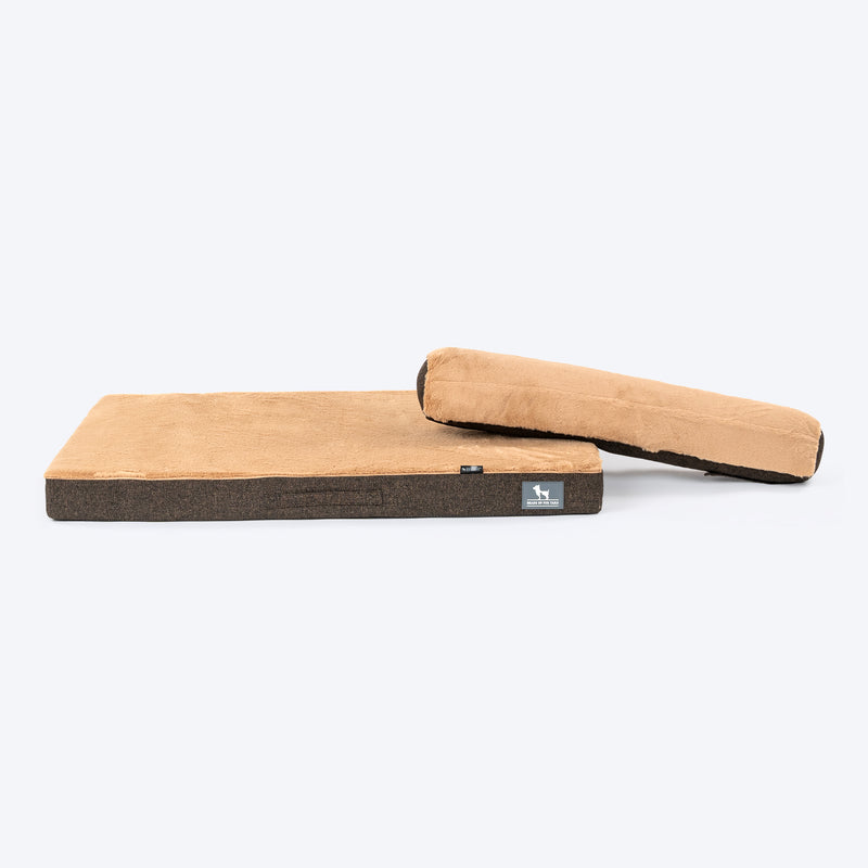 HUFT Furry Orthopedic Dog Bed - Brown (Made To Order) - Heads Up For Tails