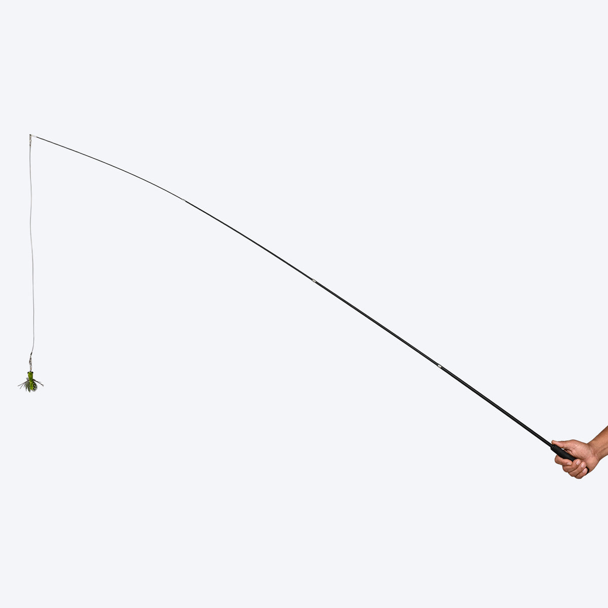 HUFT Flutterbug Extendable Wand Toy For Cat - Green & Black