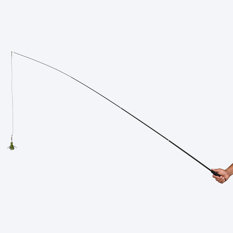 HUFT Flutterbug Extendable Wand Toy For Cat - Green & Black