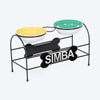 HUFT Personalised Pawlicious Double Diner For Dog - Multicolor - Heads Up For Tails