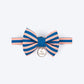 HUFT Happy Stripes Bow Tie With Strap For Cat - Blue & Peach - Heads Up For Tails