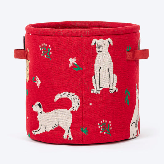 HUFT Doodle Buddy Toy Basket For Dog & Cat - Multicolor - Heads Up For Tails