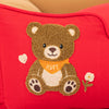 HUFT Bear Hug Classic Lounger Bed For Dog - Red & Brown