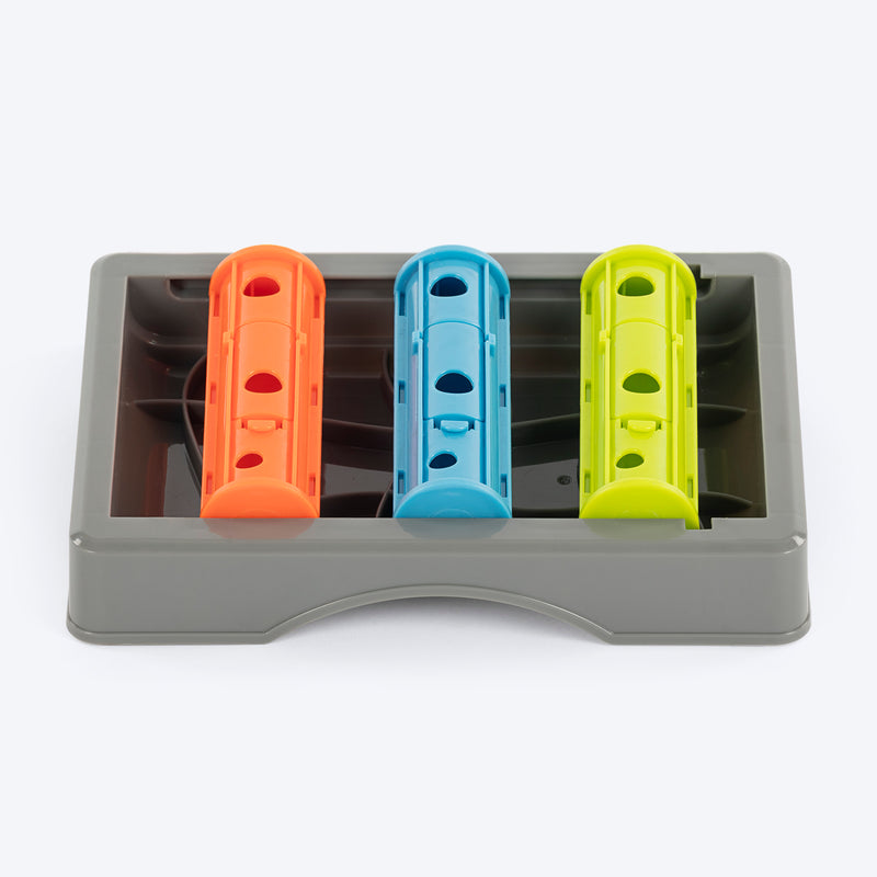 HUFT Slide & Seek Puzzle Interactive Toy For Dog - Multicolor - Heads Up For Tails