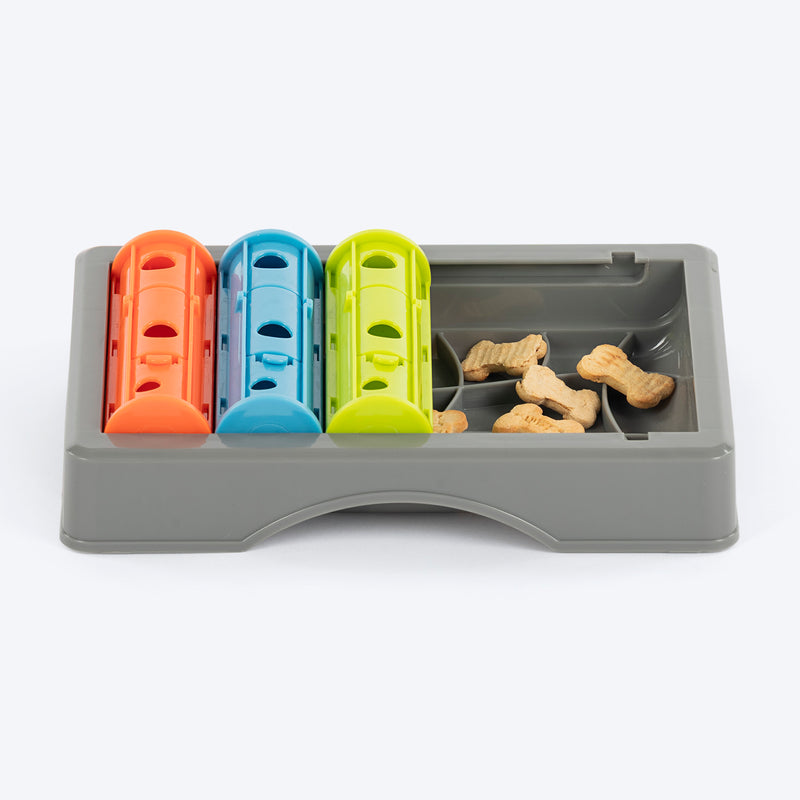 HUFT Slide & Seek Puzzle Interactive Toy For Dog - Multicolor - Heads Up For Tails