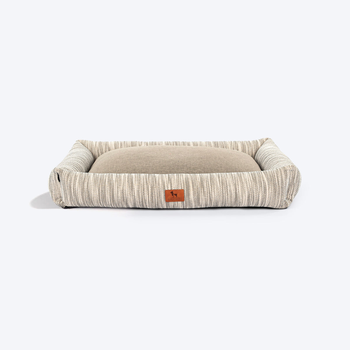 HUFT Pebble Weave Lounger Bed For Dog - Grey