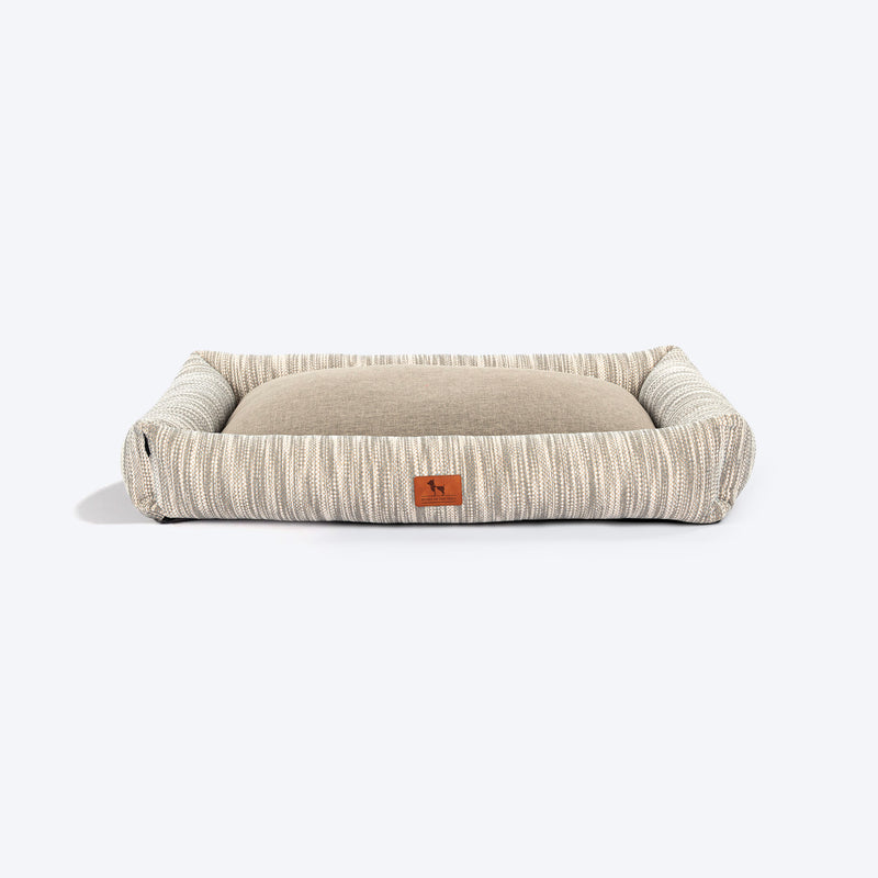 HUFT Pebble Weave Lounger Bed For Dog - Grey