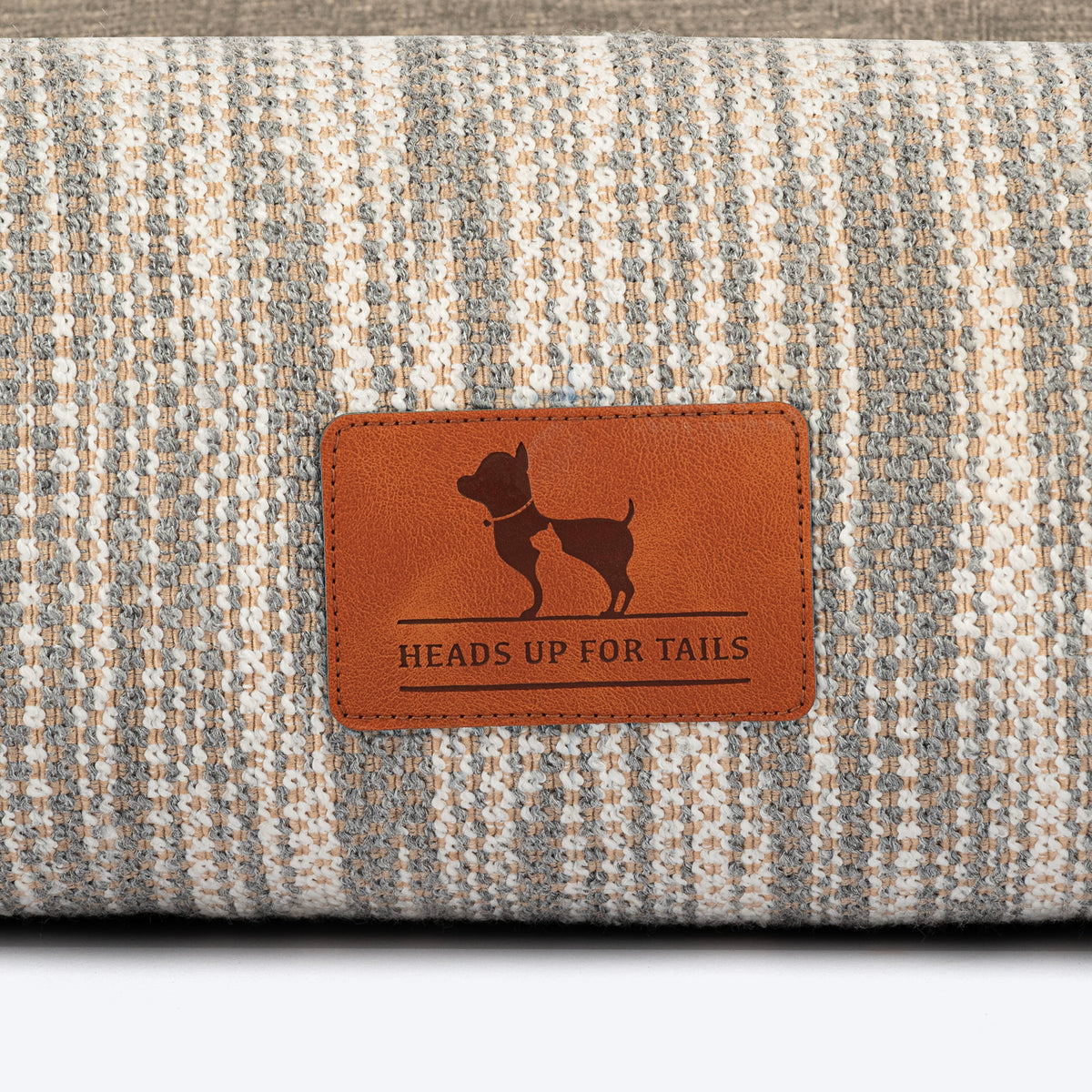 HUFT Pebble Weave Lounger Bed For Dog - Grey