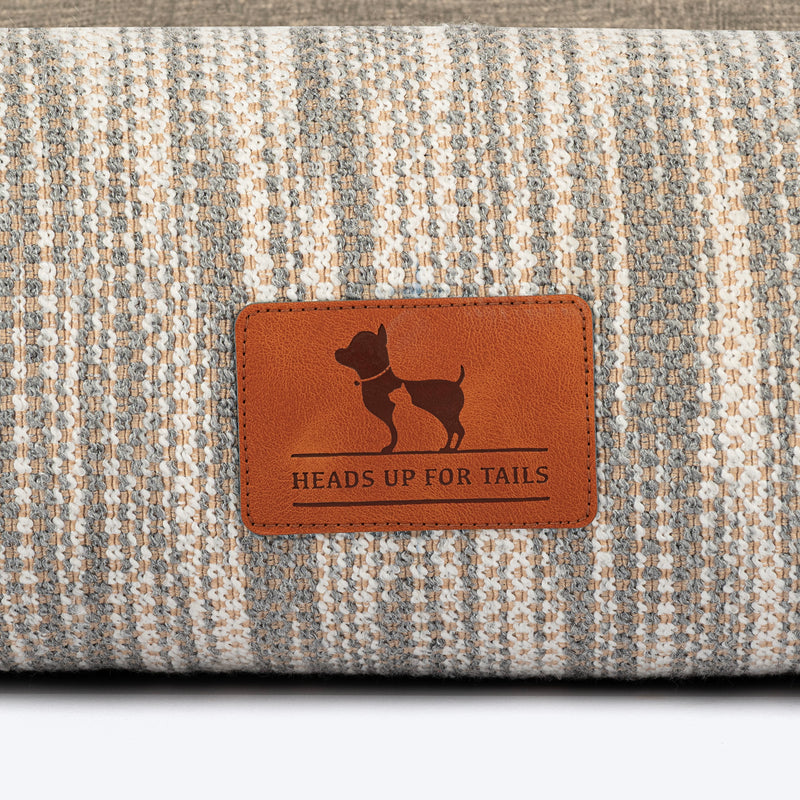 HUFT Pebble Weave Lounger Bed For Dog - Grey
