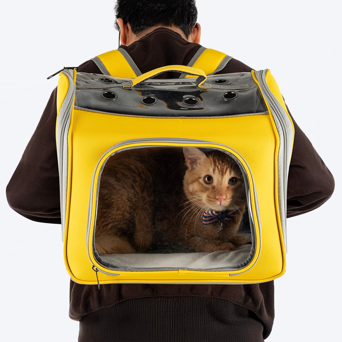 HUFT Triptails Bag Carrier For Dog & Cat - Yellow & Grey