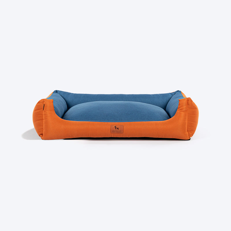 HUFT EasyStep Herring Lounger Bed For Dog - Orange & Blue