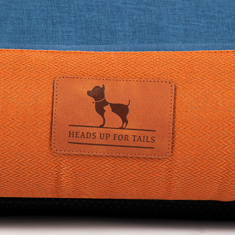 HUFT EasyStep Herring Lounger Bed For Dog - Orange & Blue