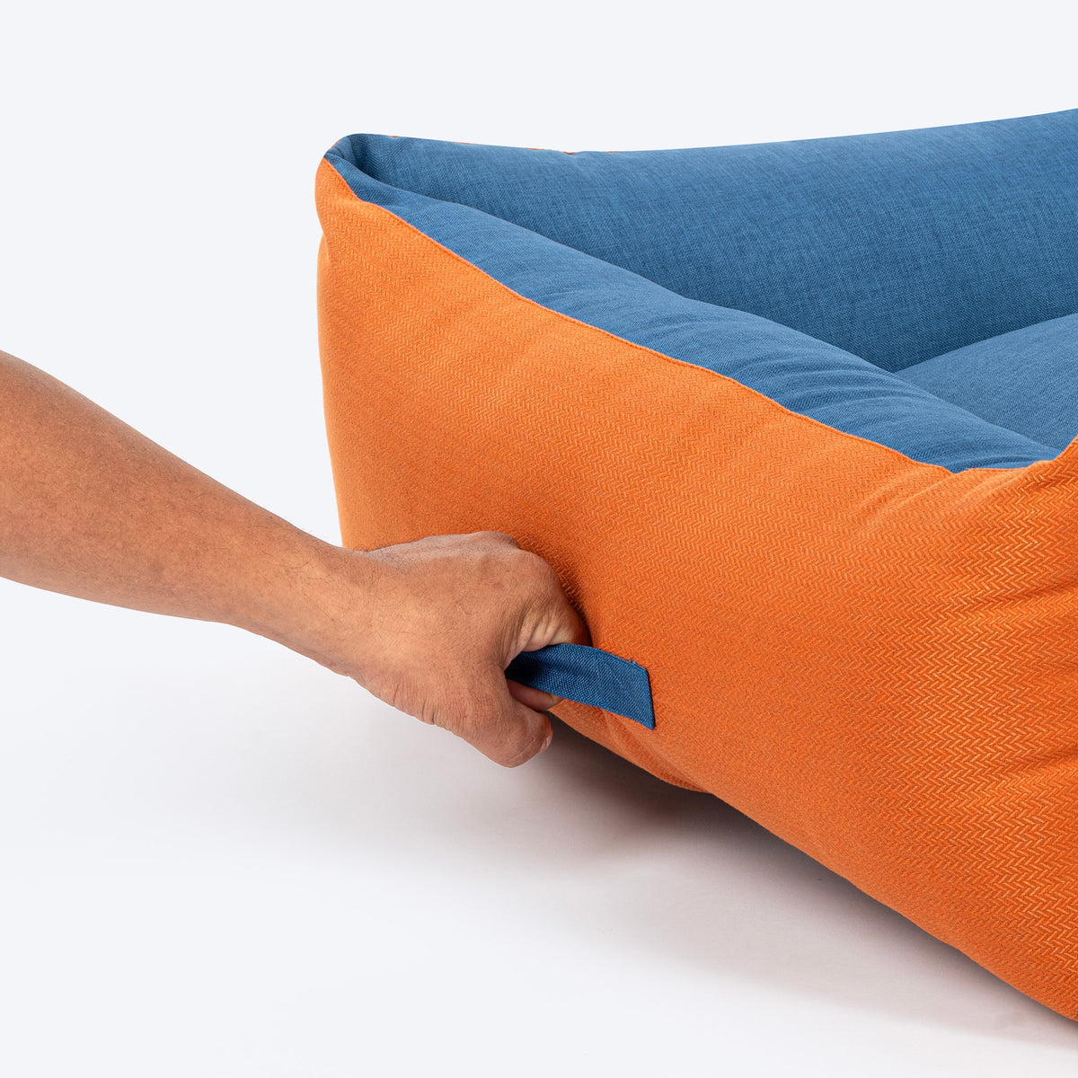 HUFT EasyStep Herring Lounger Bed For Dog - Orange & Blue