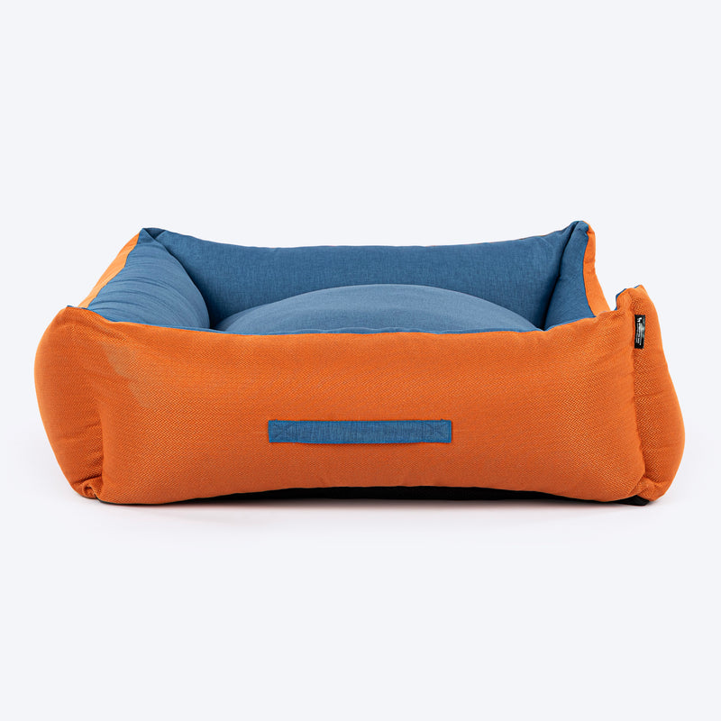 HUFT EasyStep Herring Lounger Bed For Dog - Orange & Blue