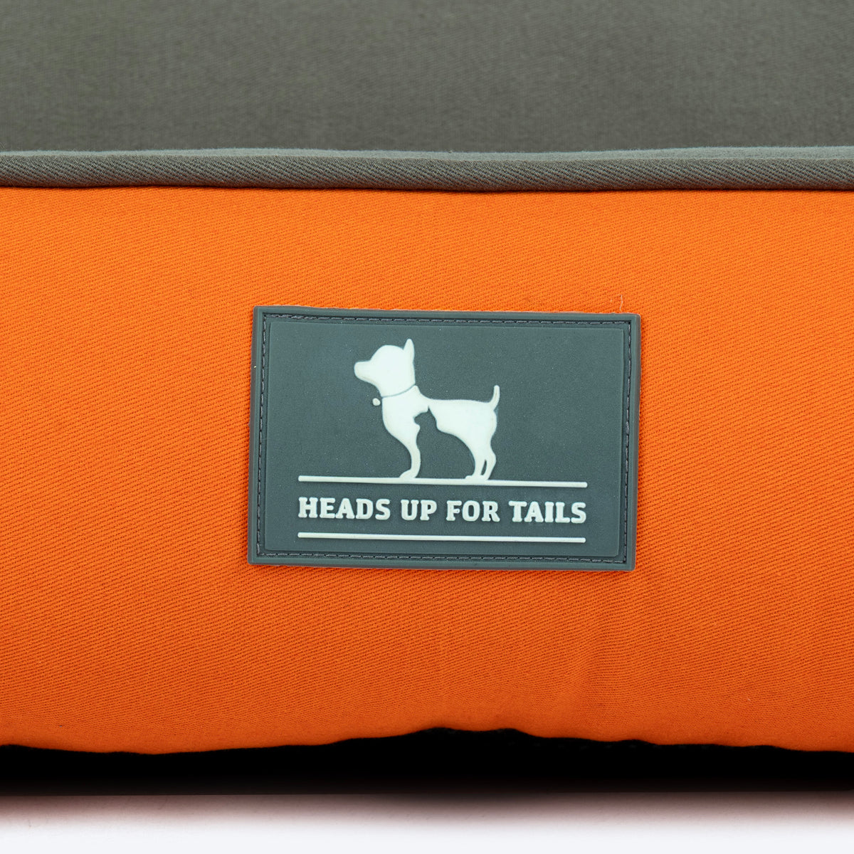 HUFT Cloudy Bear Classic Lounger Bed For Dog - Orange & Grey