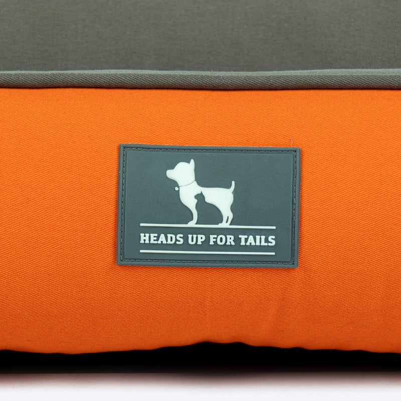 HUFT Cloudy Bear Classic Lounger Bed For Dog - Orange & Grey