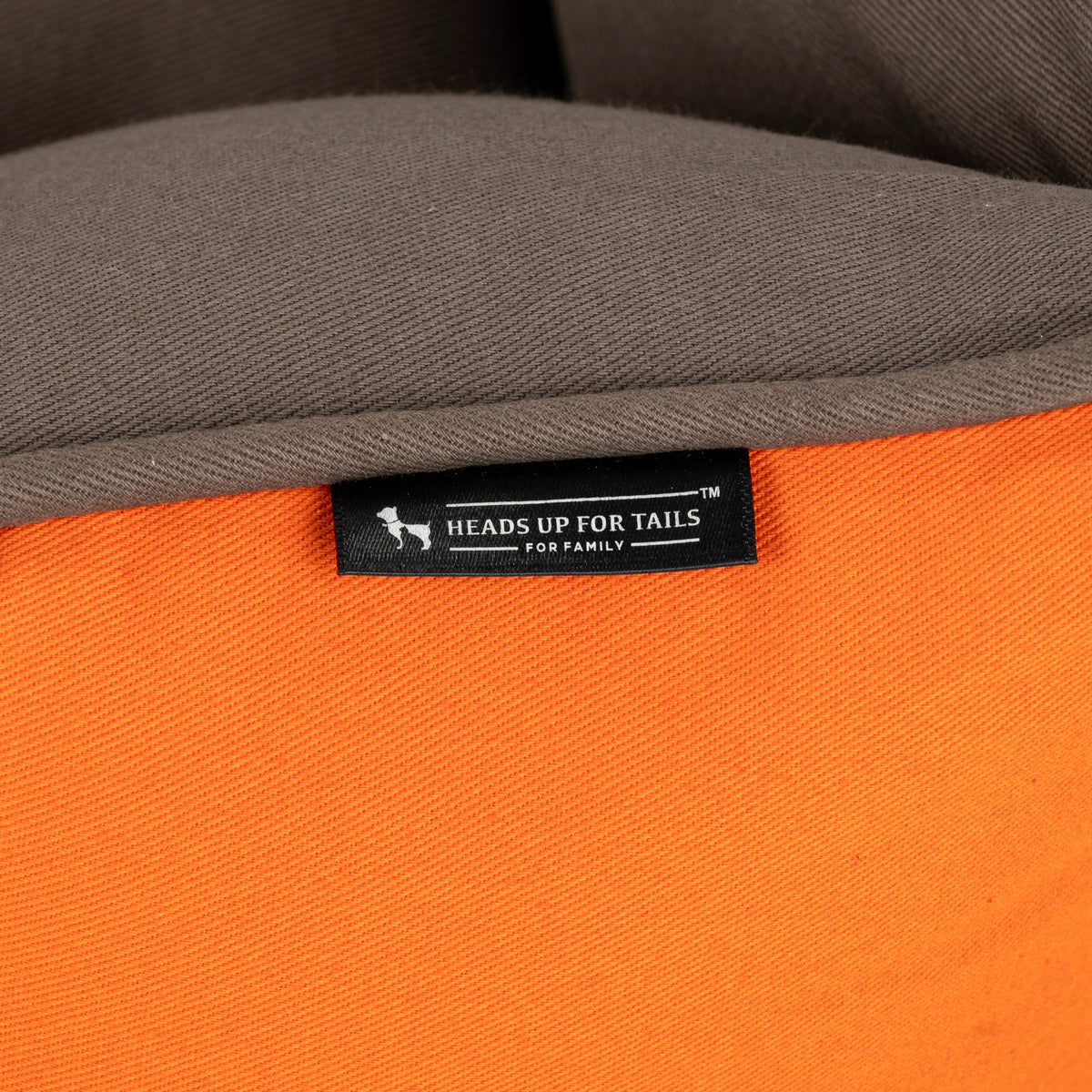 HUFT Cloudy Bear Classic Lounger Bed For Dog - Orange & Grey